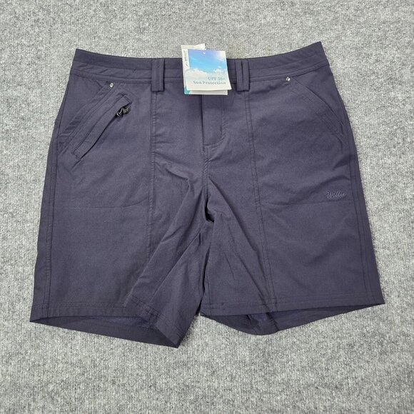 Willit Shorts Womens 8 Navy Blue UPF 50+ Sun Protection Quick Dry Outdoor Hiking - Picture 1 of 11